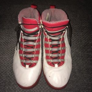 Retro Jordan 10 Red And White